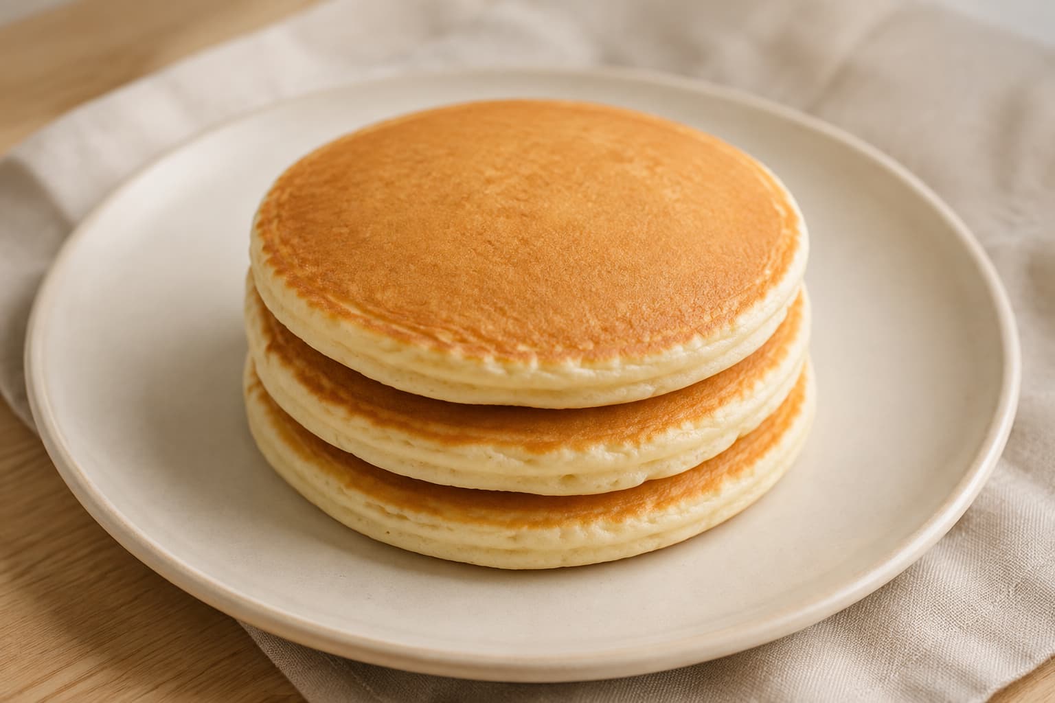 Plain stack of pancakes before prompt editing
